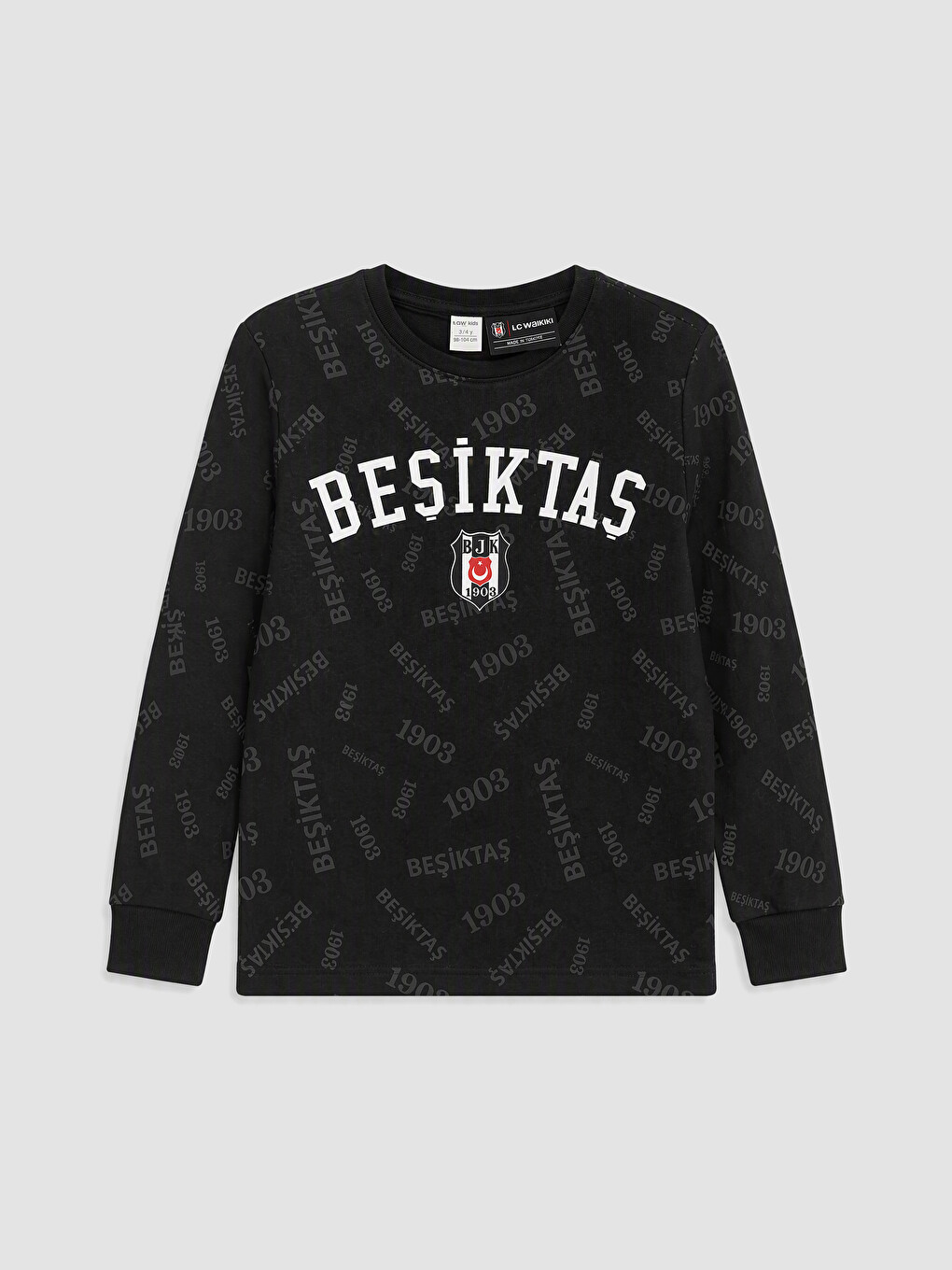 Siyah Beşiktaş Baskılı Erkek Çocuk Pijama Takım-1