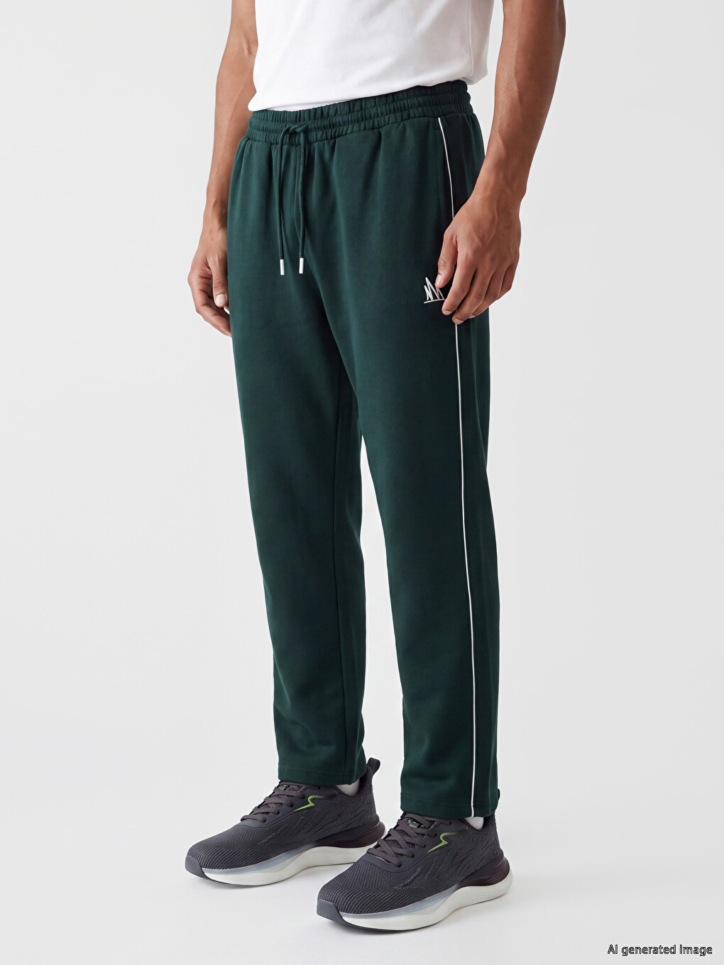 Loose Fit Şeritli Erkek Eşofman Altı-1