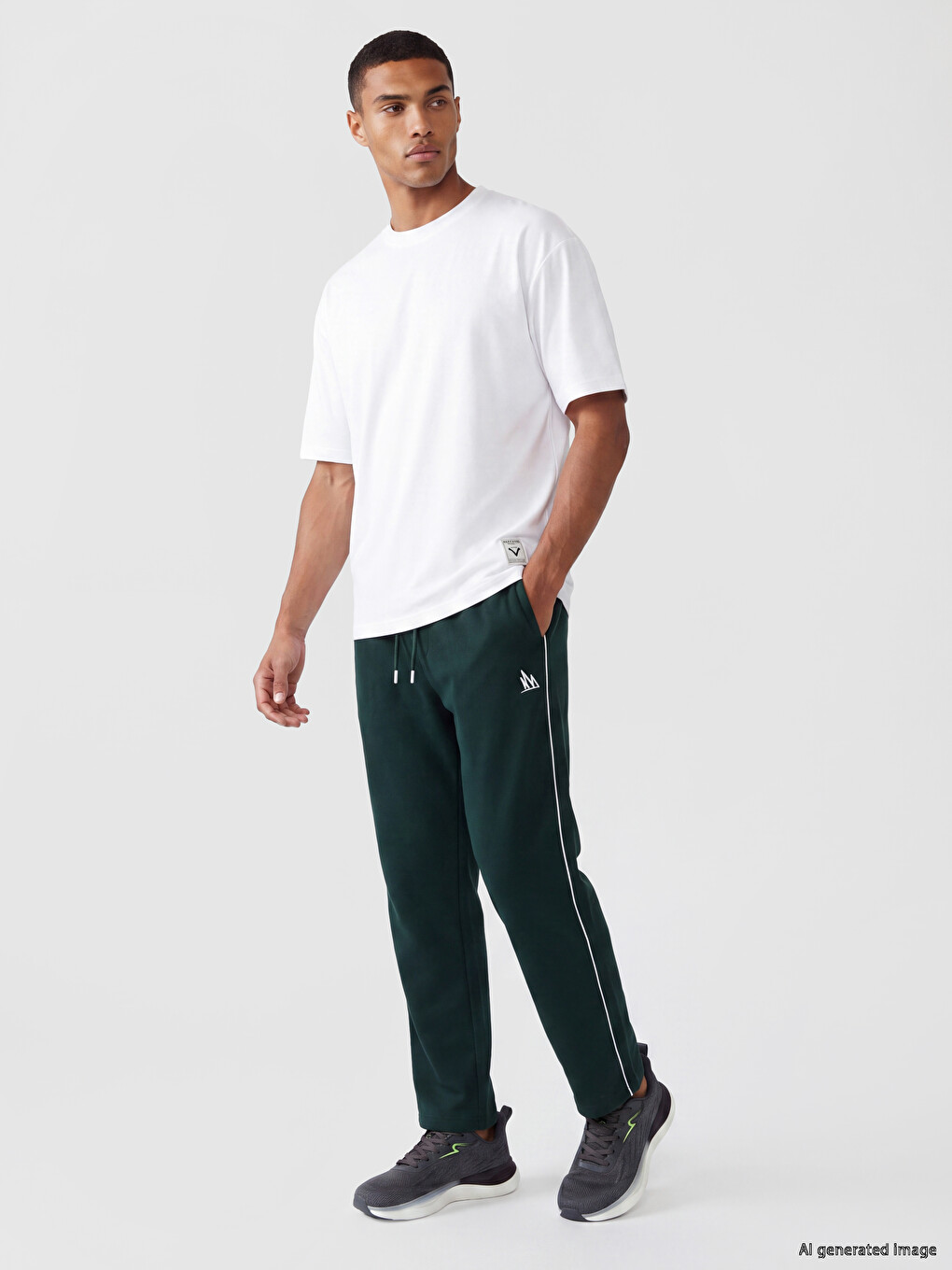 Loose Fit Şeritli Erkek Eşofman Altı