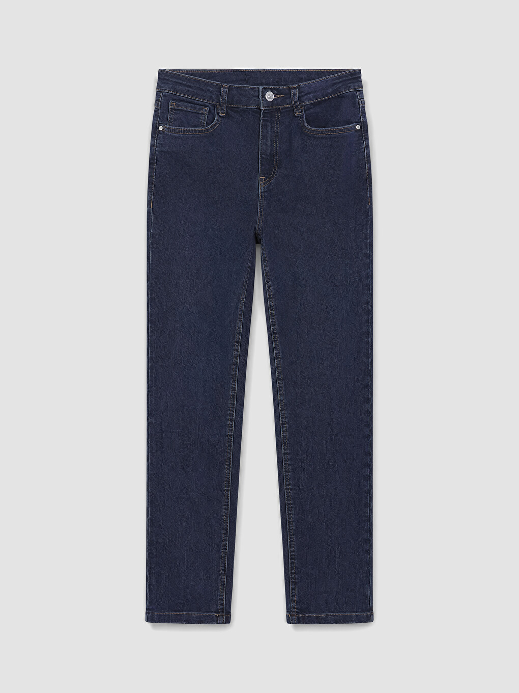İndigo Yüksek Bel Slim Fit Kadın Jean Pantolon