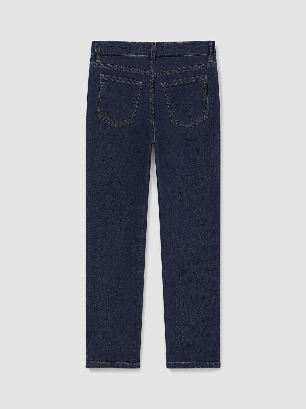 İndigo Yüksek Bel Slim Fit Kadın Jean Pantolon-2