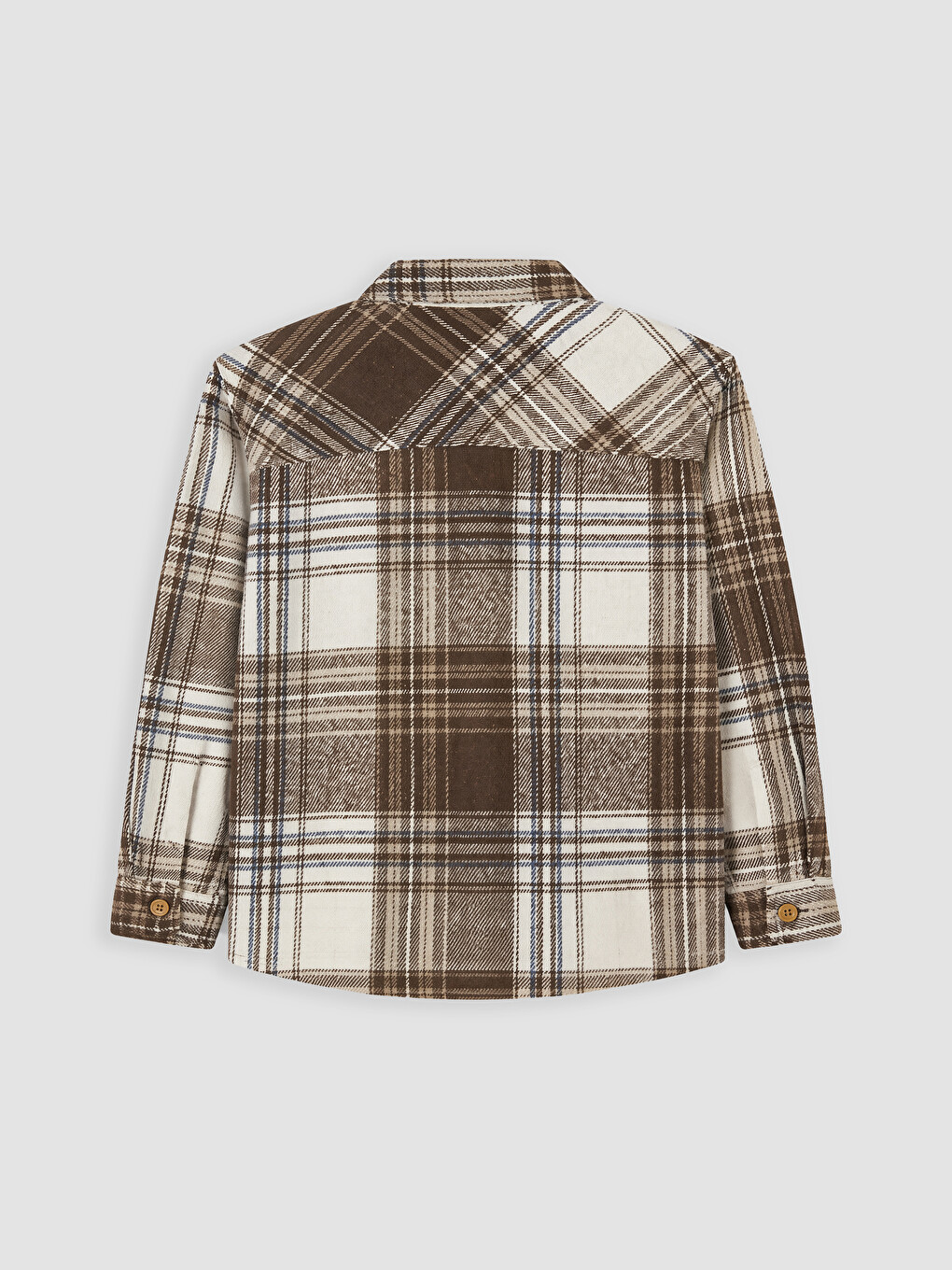 Plaid Patterned Gabardine Boys' Shirt-3