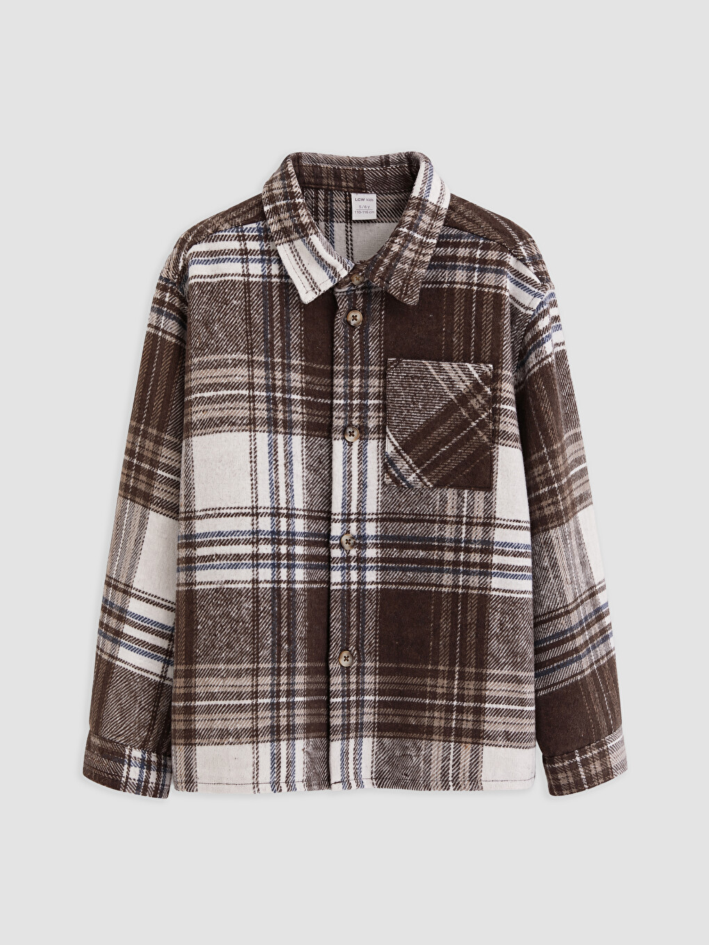Plaid Patterned Gabardine Boys' Shirt-1