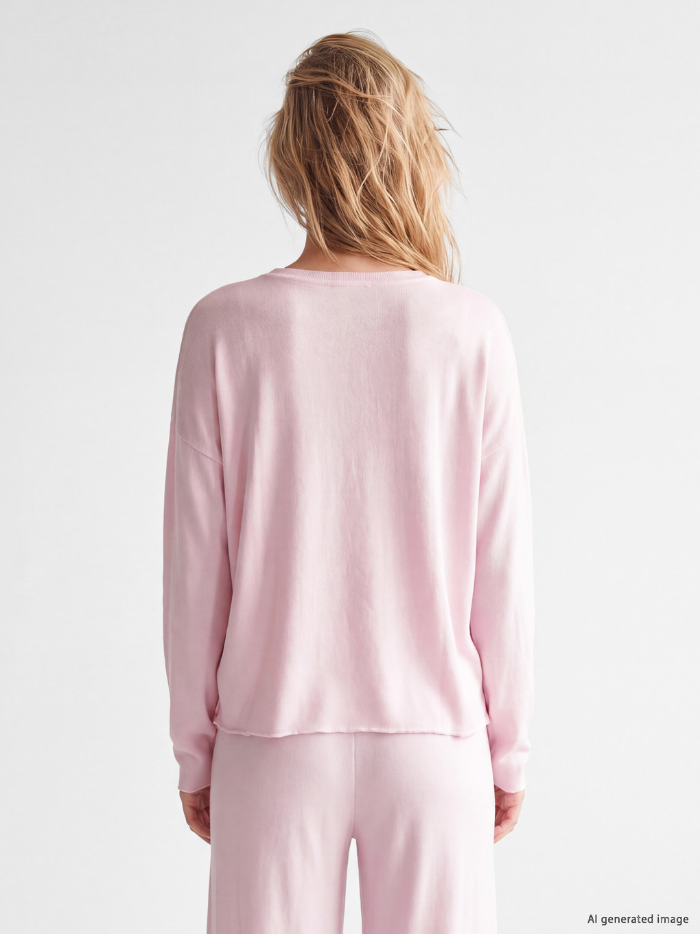 Pembe Bisiklet Yaka Polar Kadın Pijama Takımı-3