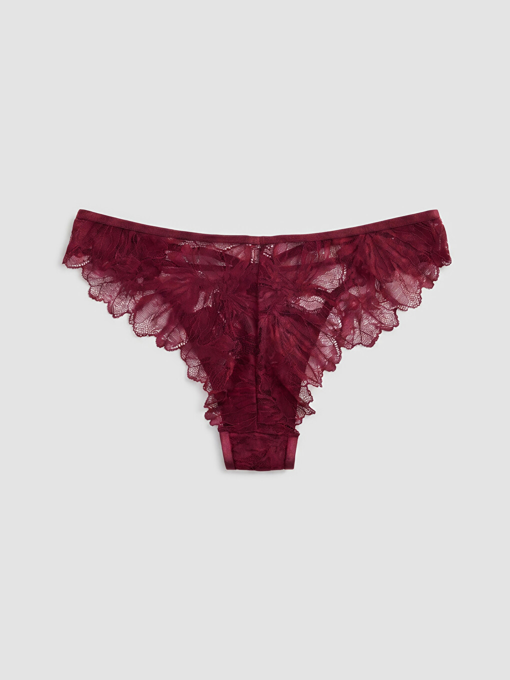 Bordo Dantelli Fantezi Brazilian Külot-1