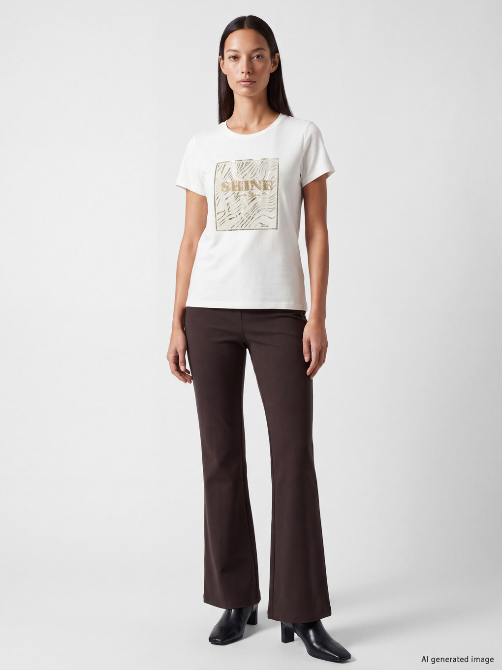 Crew Neck Printed Women's Body-1