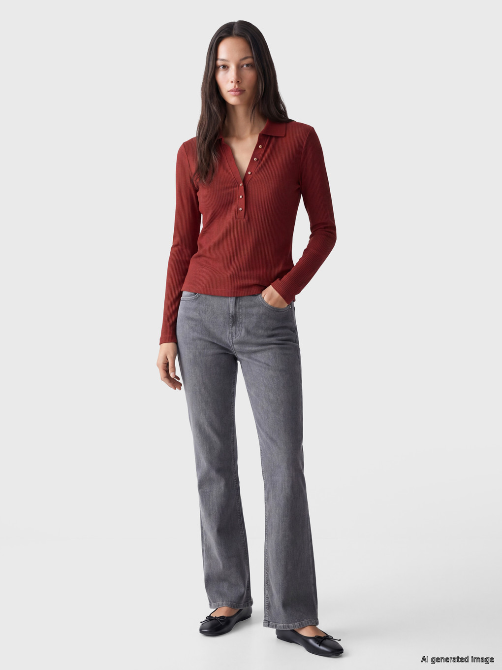 Polo Collar Women's Body-1
