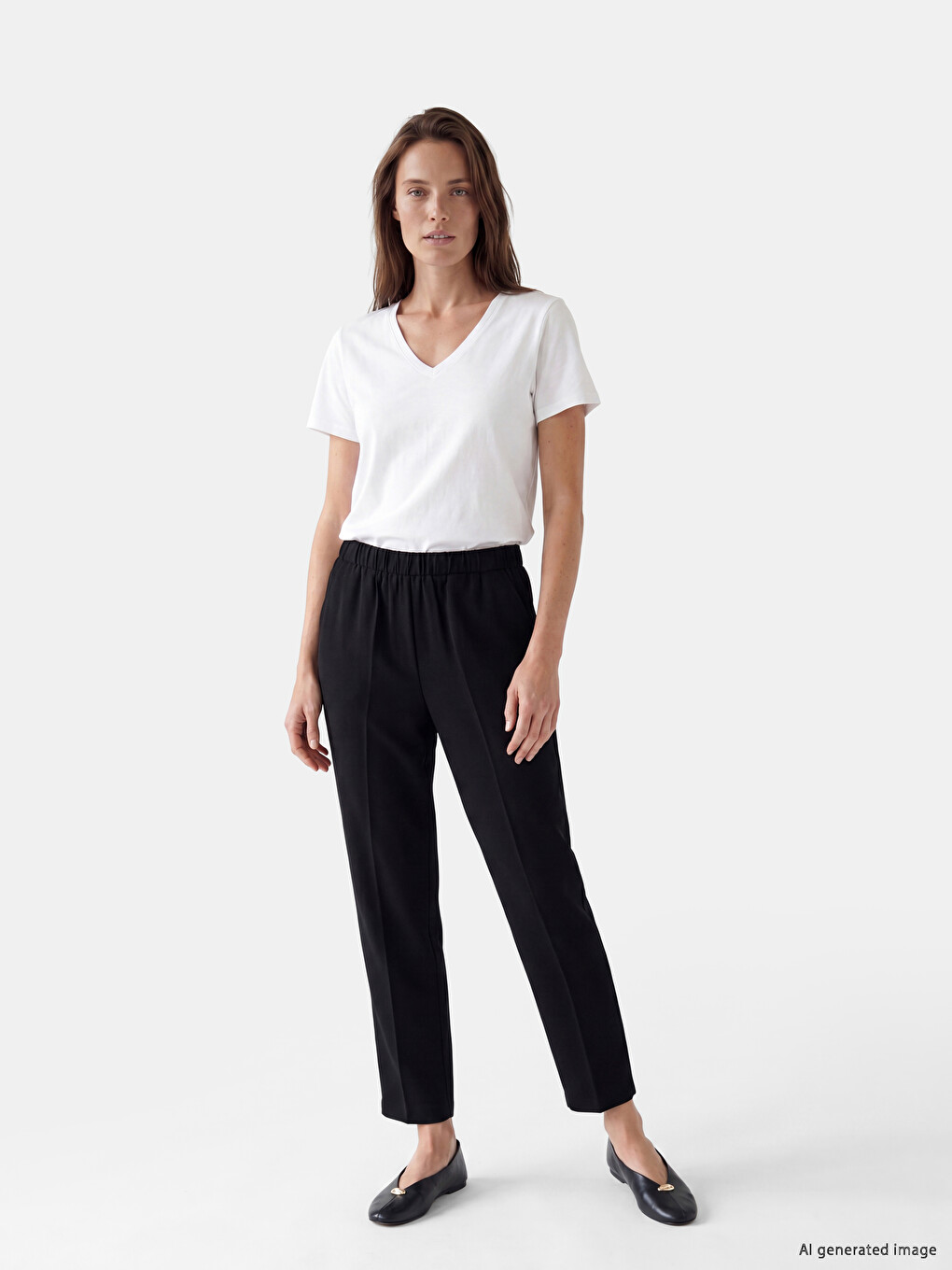 Elastic Waist Women's Trousers