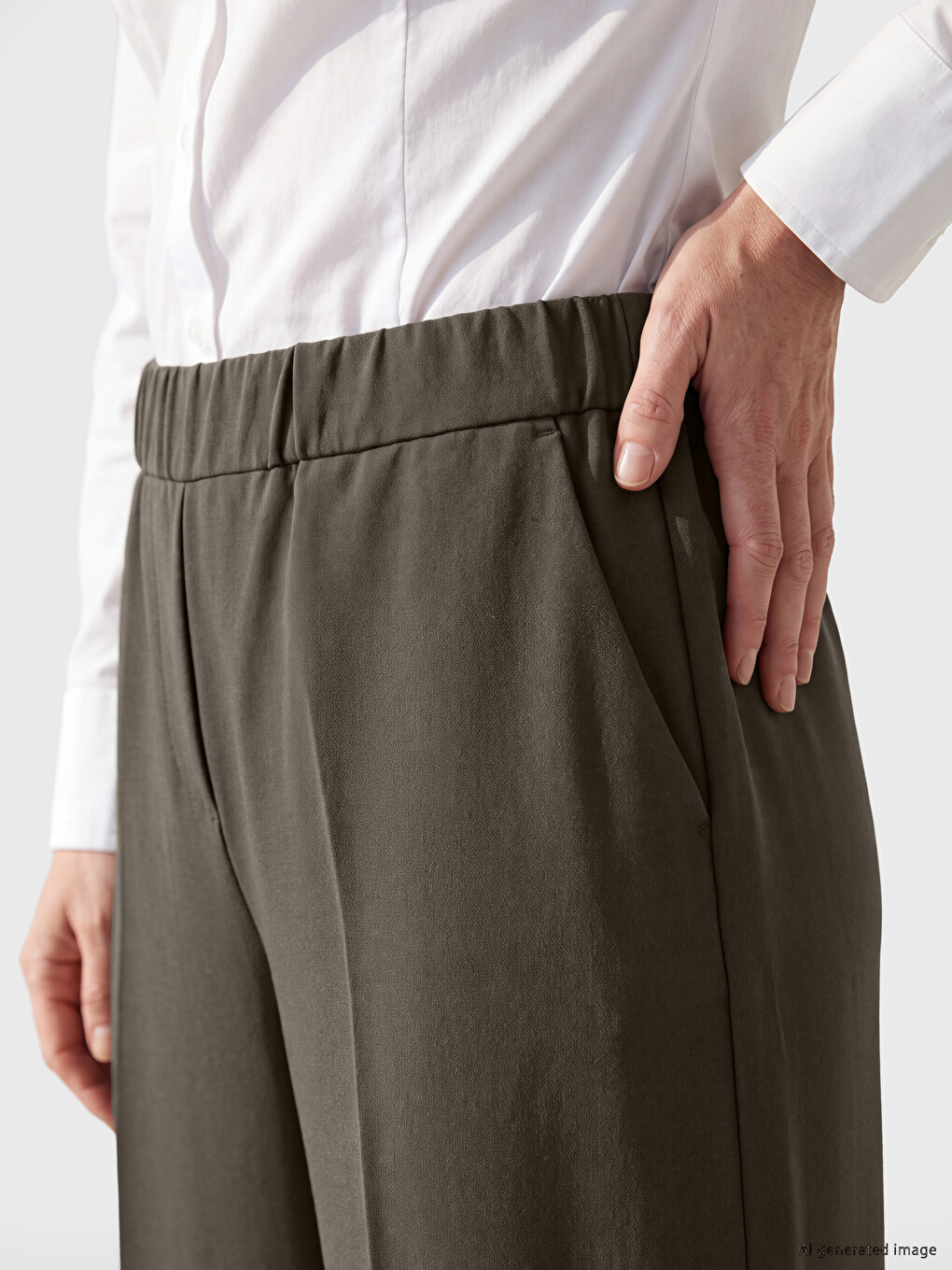 Elastic Waist Women's Trousers-2