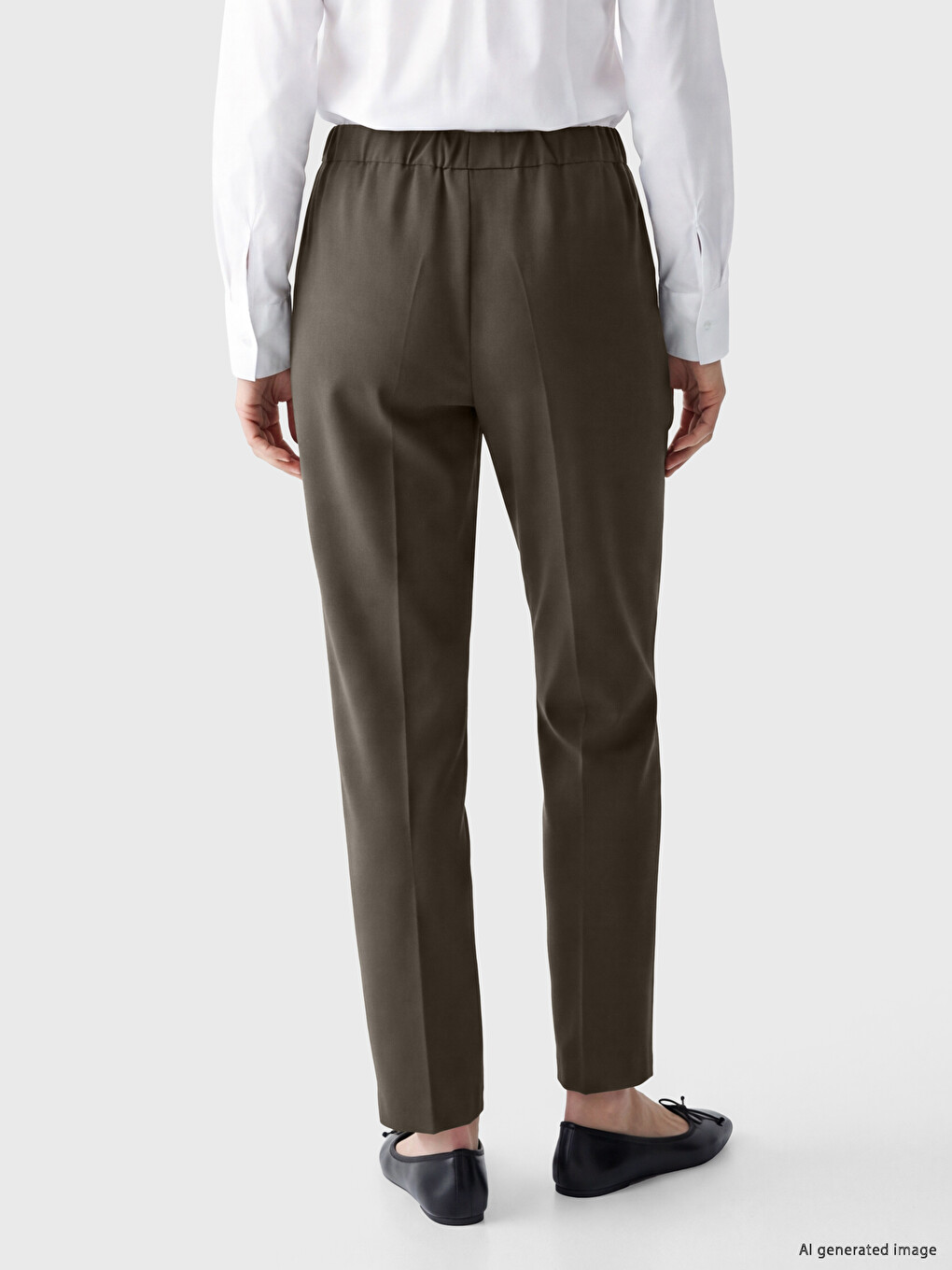Elastic Waist Women's Trousers-3