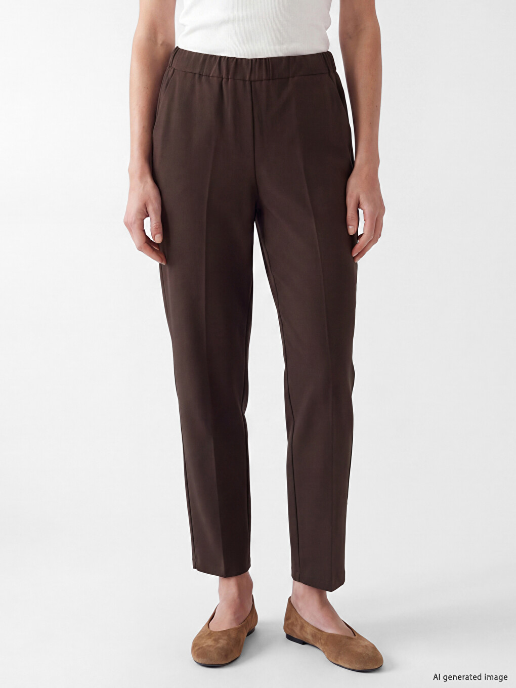 Elastic Waist Women's Trousers-1