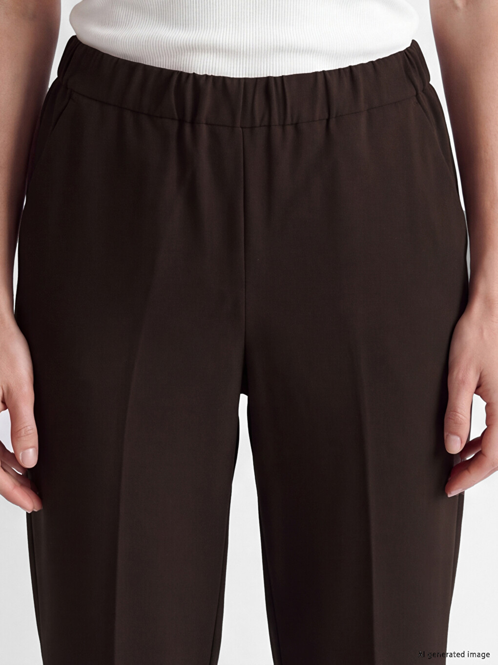 Elastic Waist Women's Trousers-2