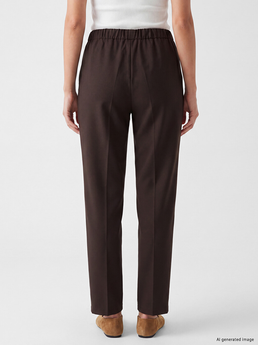 Elastic Waist Women's Trousers-3