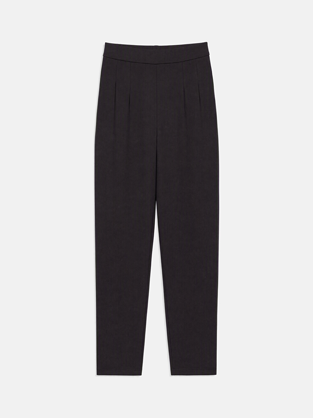 Cigarette Fit Women's Pleated Fabric Trousers