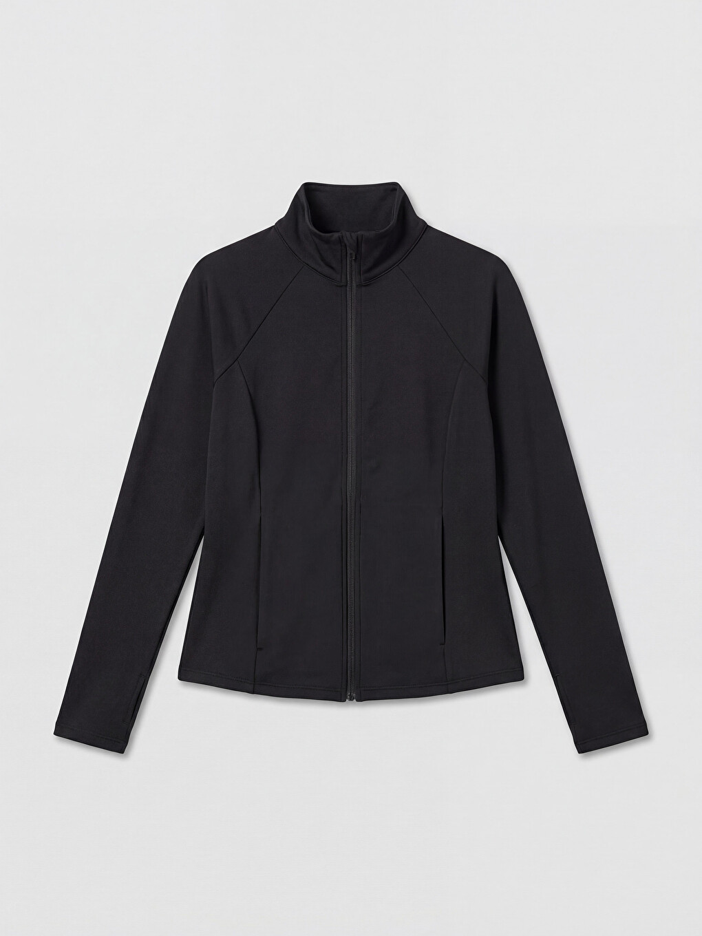 Mock Neck Women's Zip-up Sweatshirt-4