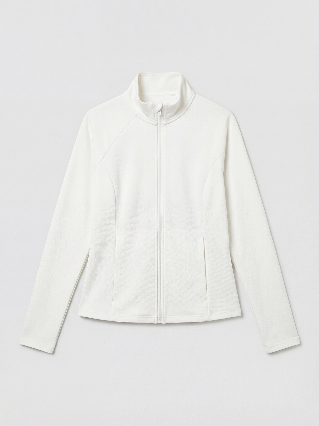 Mock Neck Women's Zip-up Sweatshirt-4