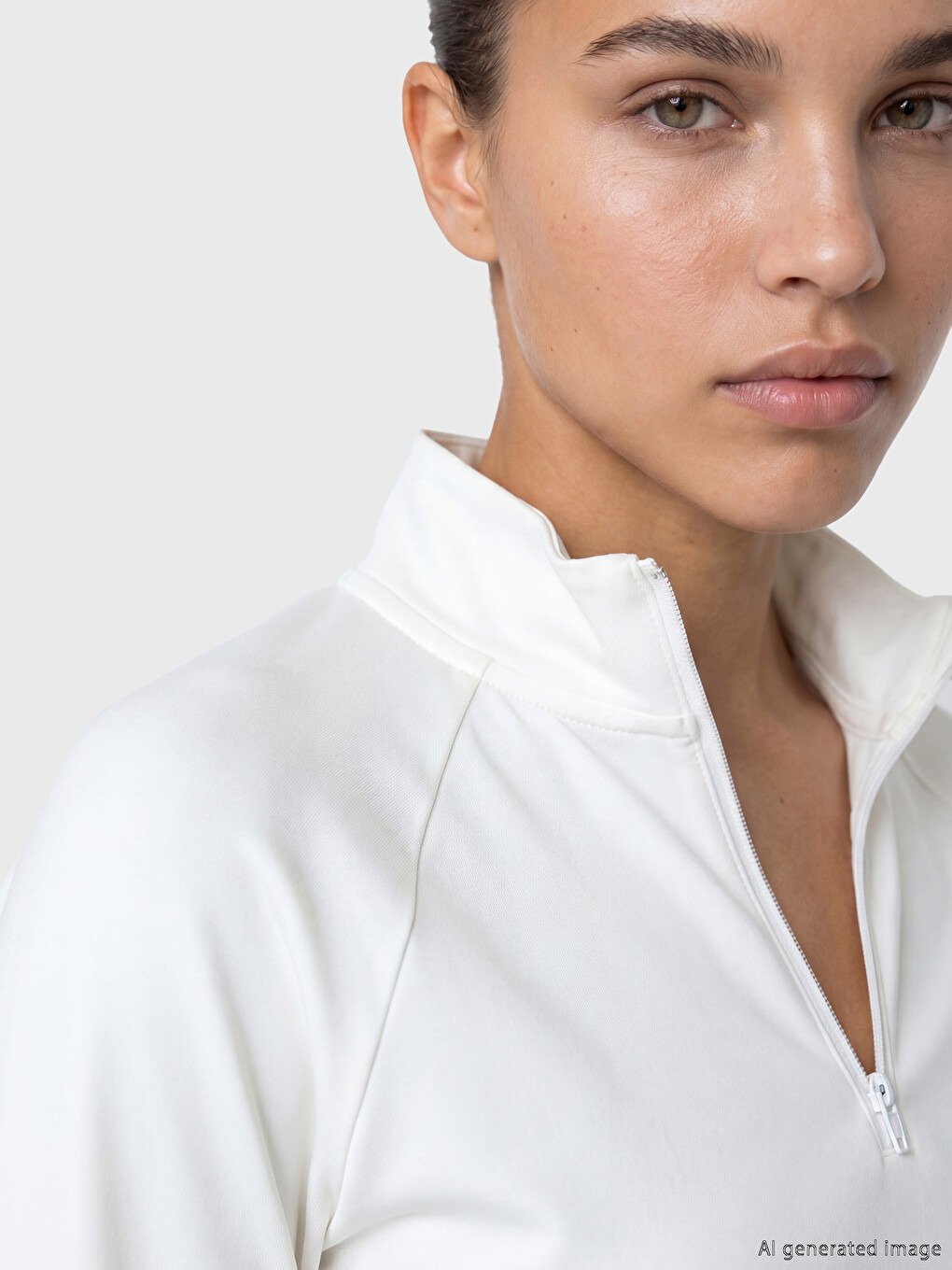 Mock Neck Thumbhole Women's Sport Body-2