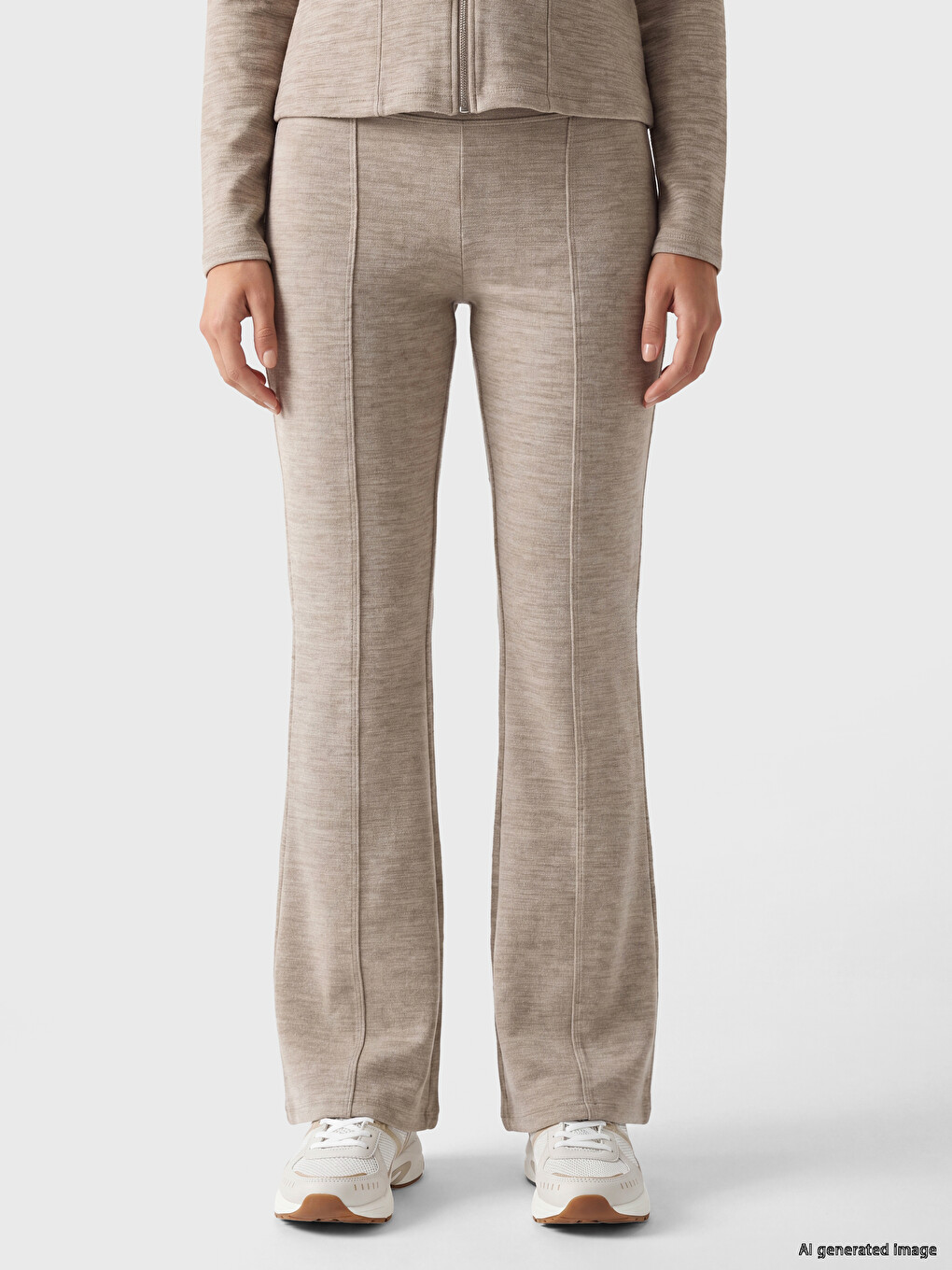 Woman Brown Sweatpants-1