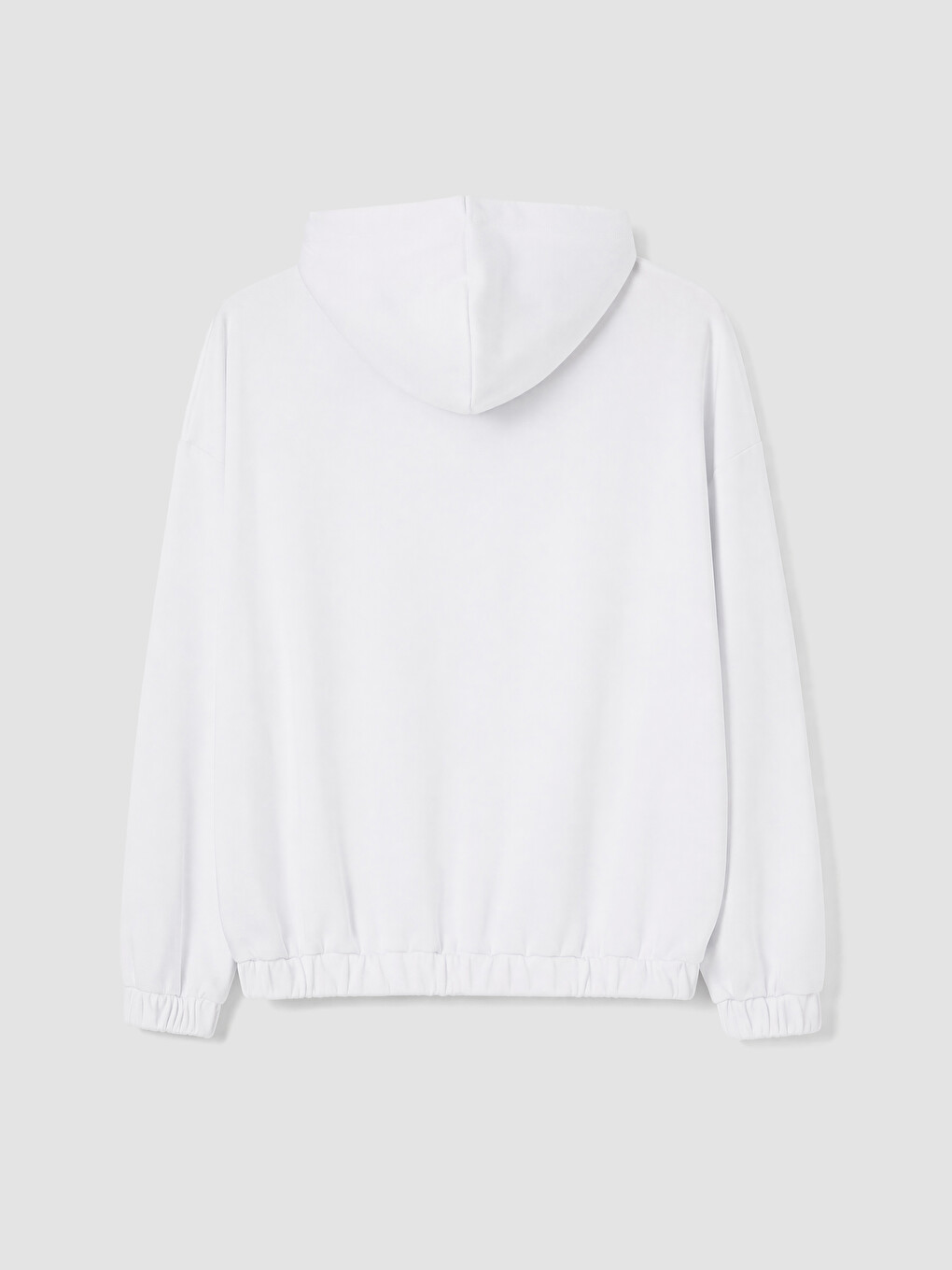 Woman White Zip-up Sweatshirt-5