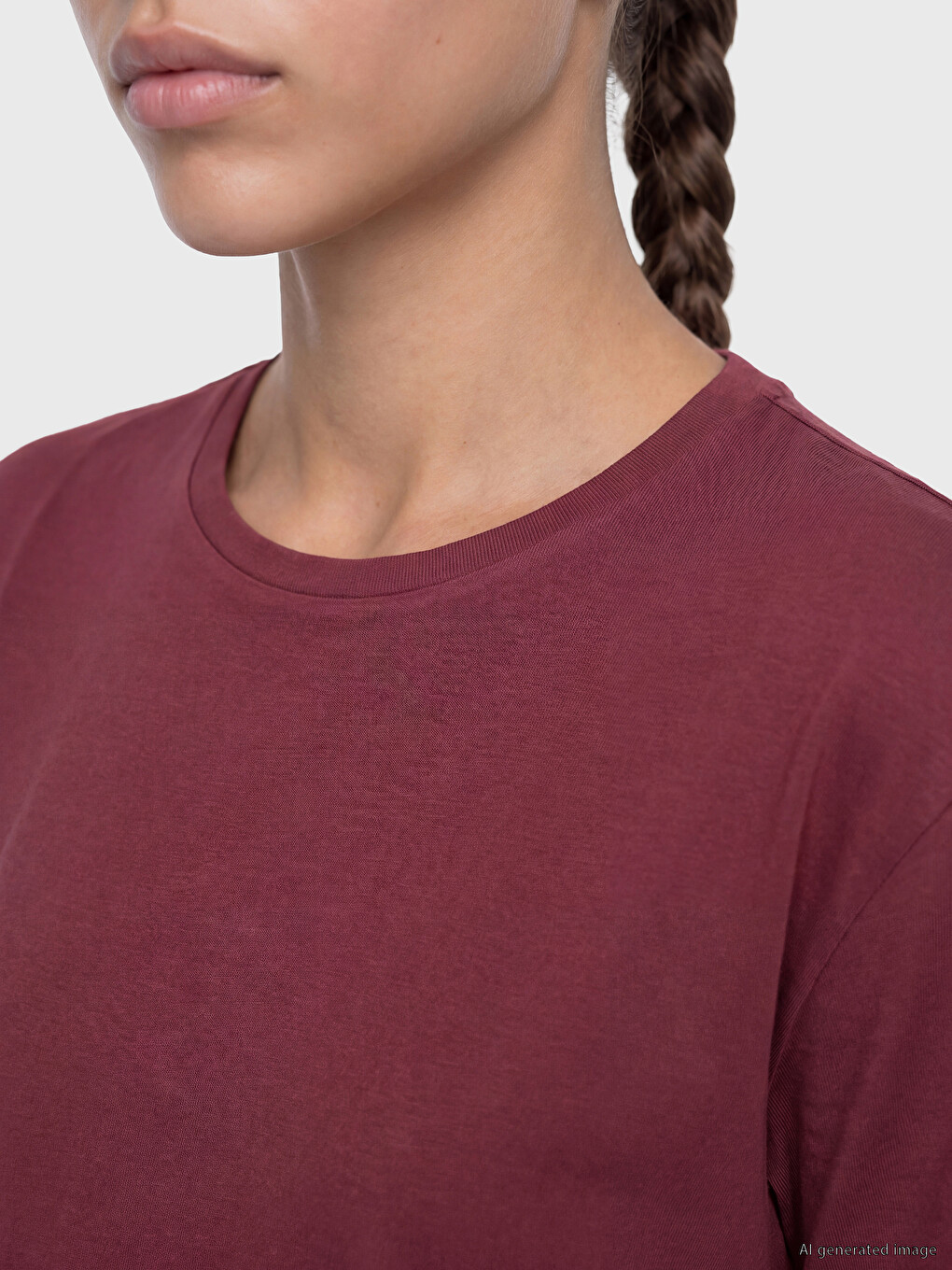 Modal Karışımlı Oversize Kadın Spor Tişört-2