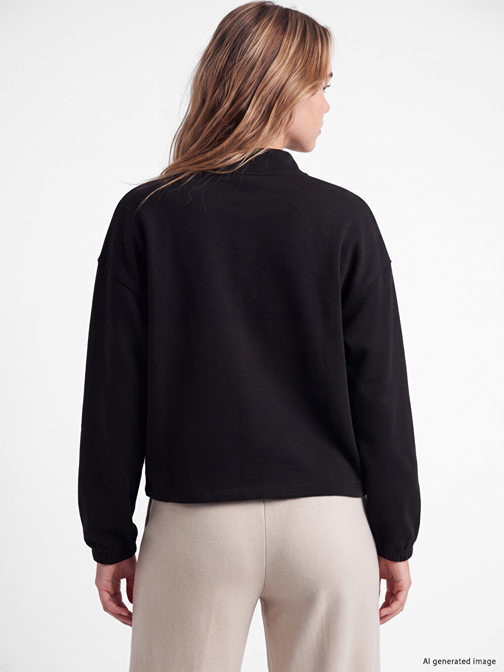 Siyah Oversize Soft Touch Kadın Pijama Üst-3