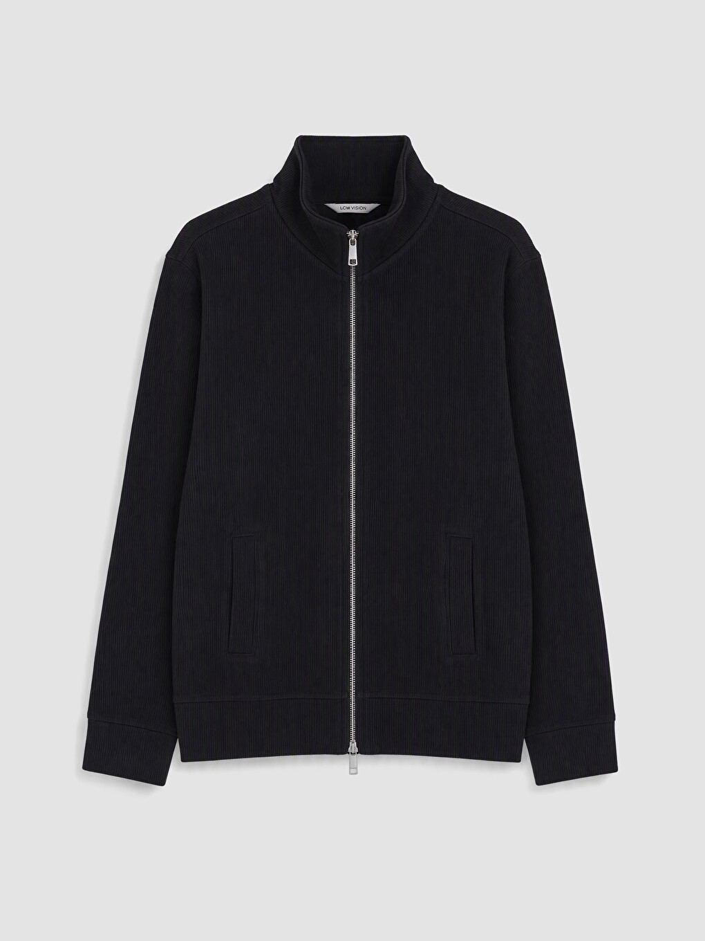 Mock Neck Men's Zip-up Sweatshirt-4