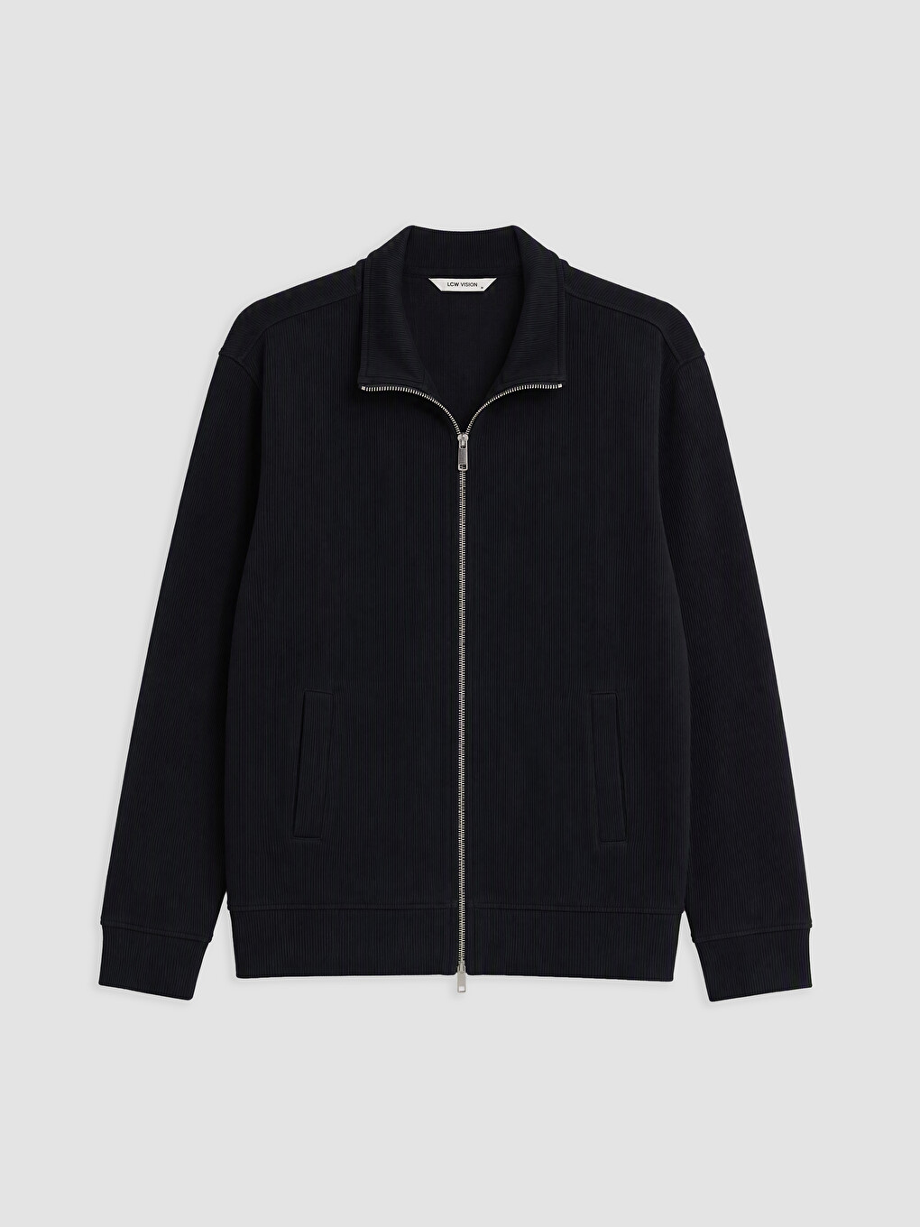 Mock Neck Men's Zip-up Sweatshirt-3