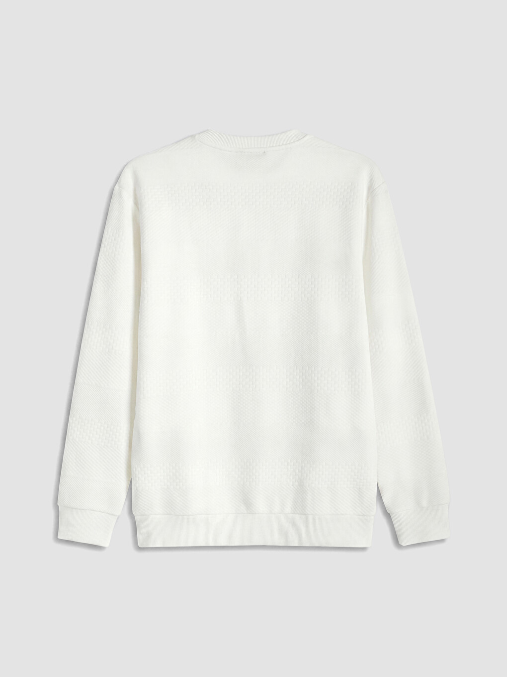 Crew Neck Jacquard Men's Sweatshirt-6