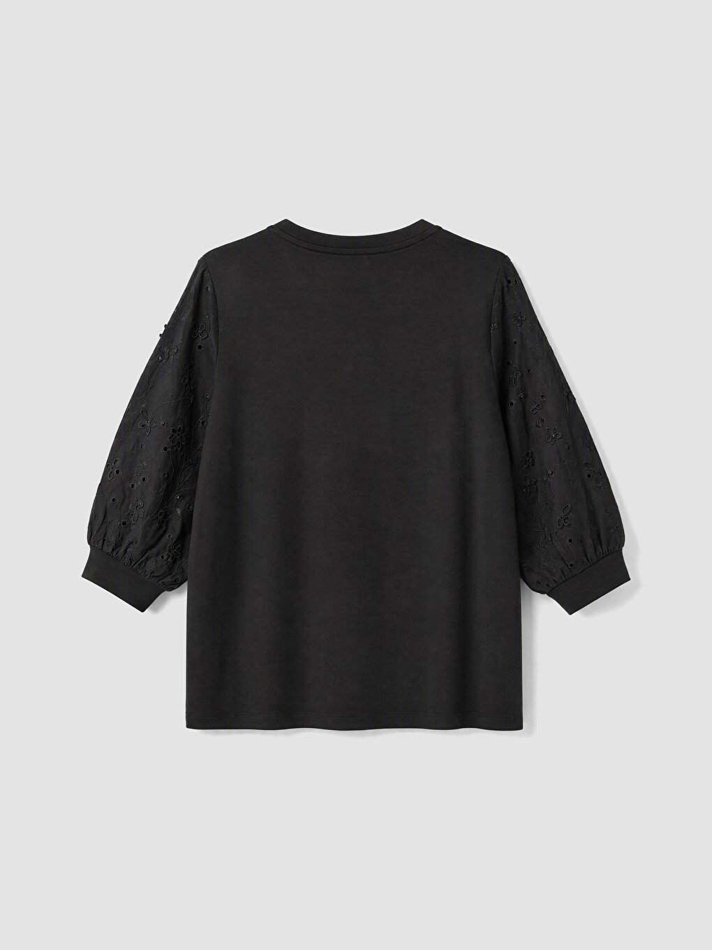 Embroidered Crew Neck Blouse-6