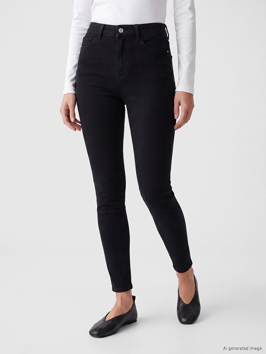 Woman Black Jeans-1