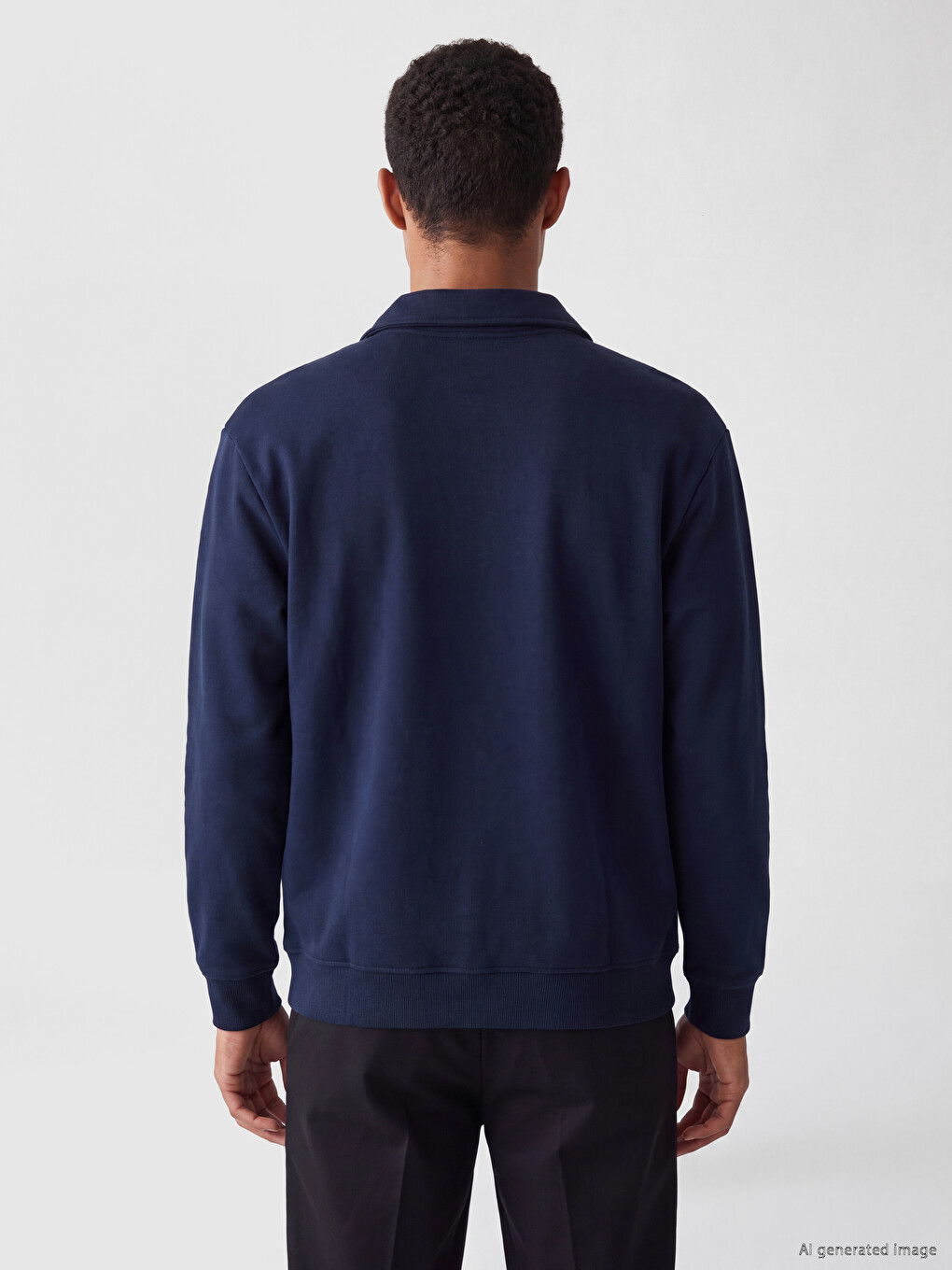 Man Navy Sweatshirt-2