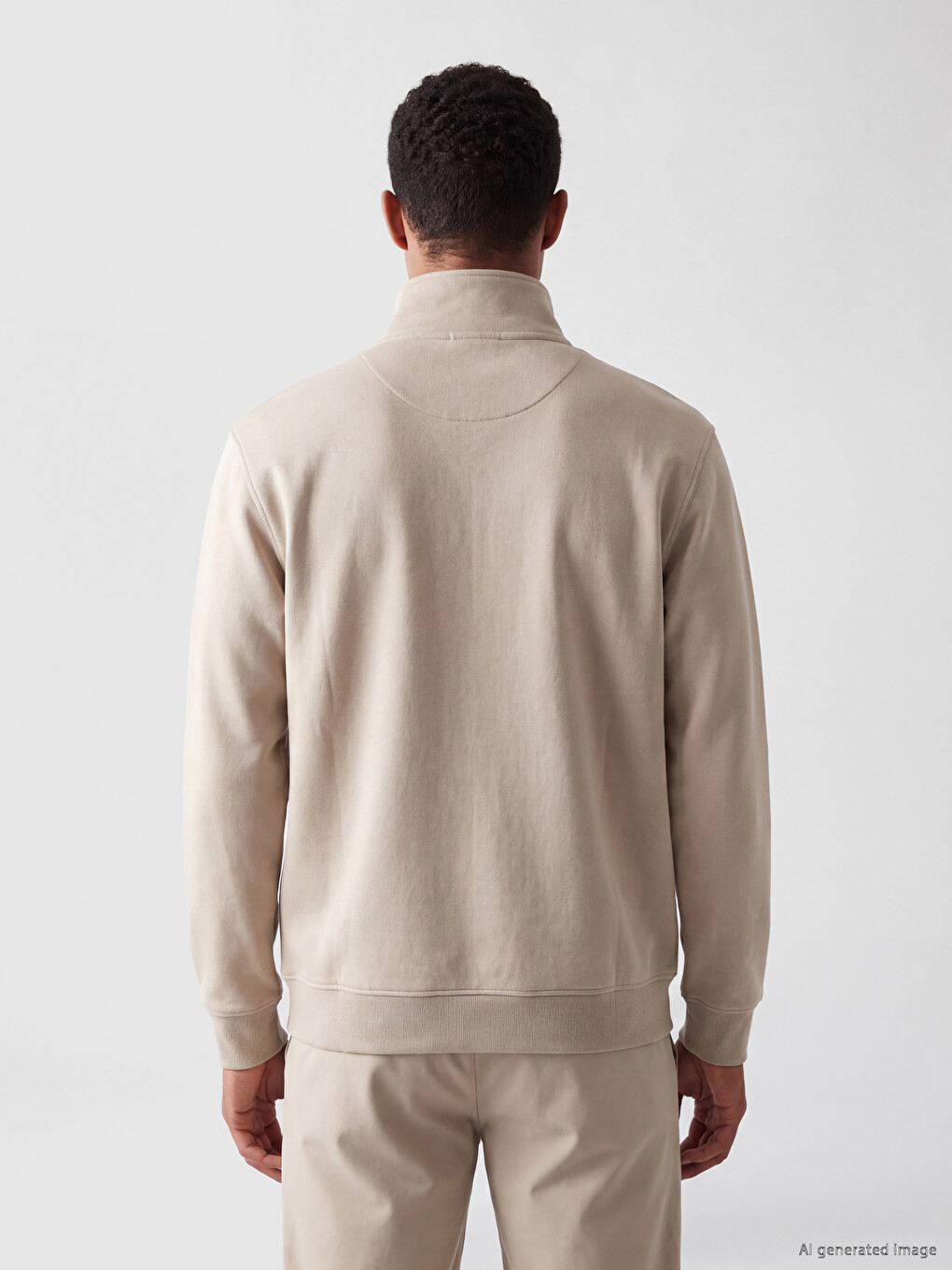 Polo Collar Men's Thick Sweatshirt-2