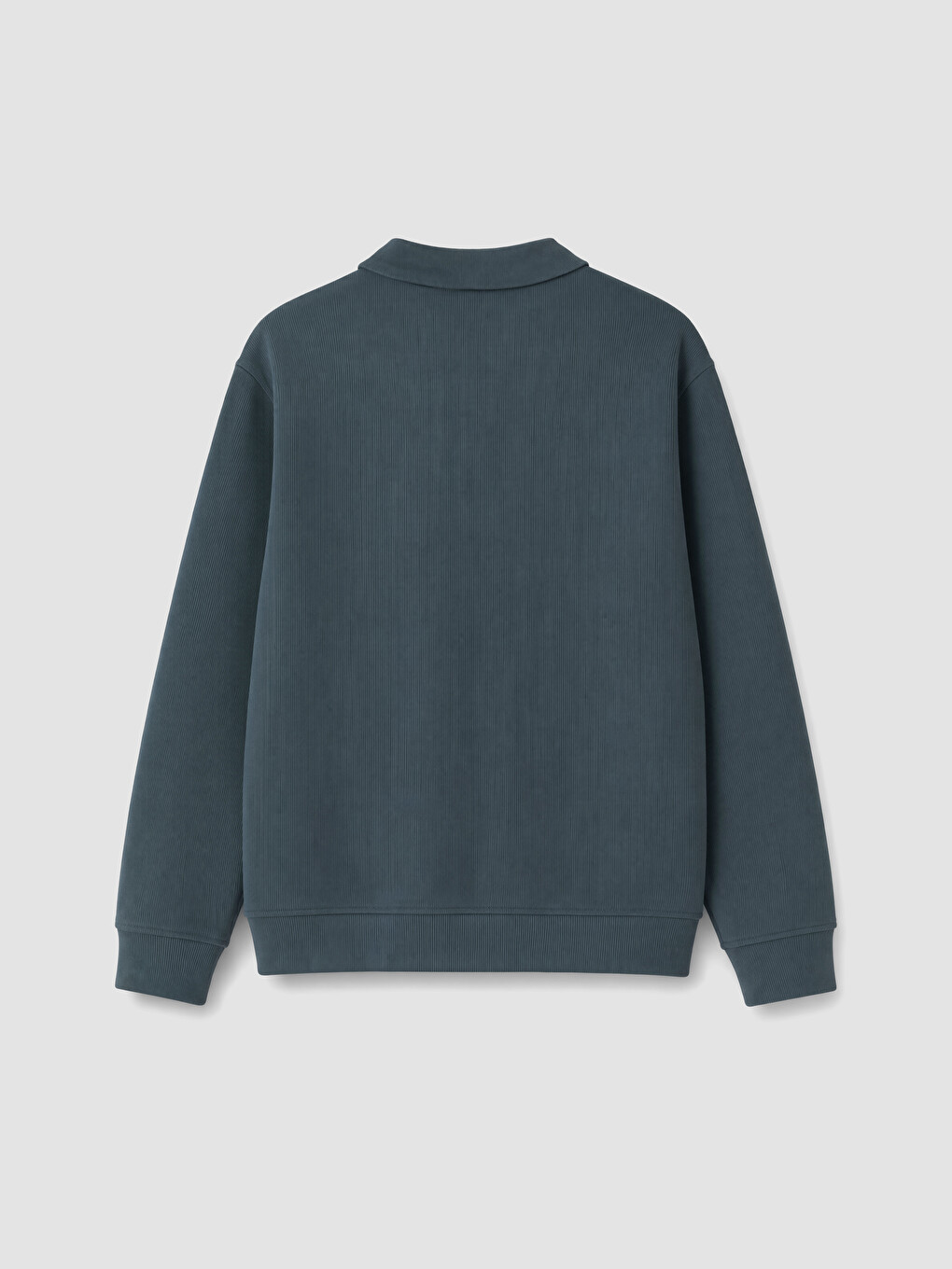 Bluza Sportive E Trashë Me Jakë Polo Për Burra-6