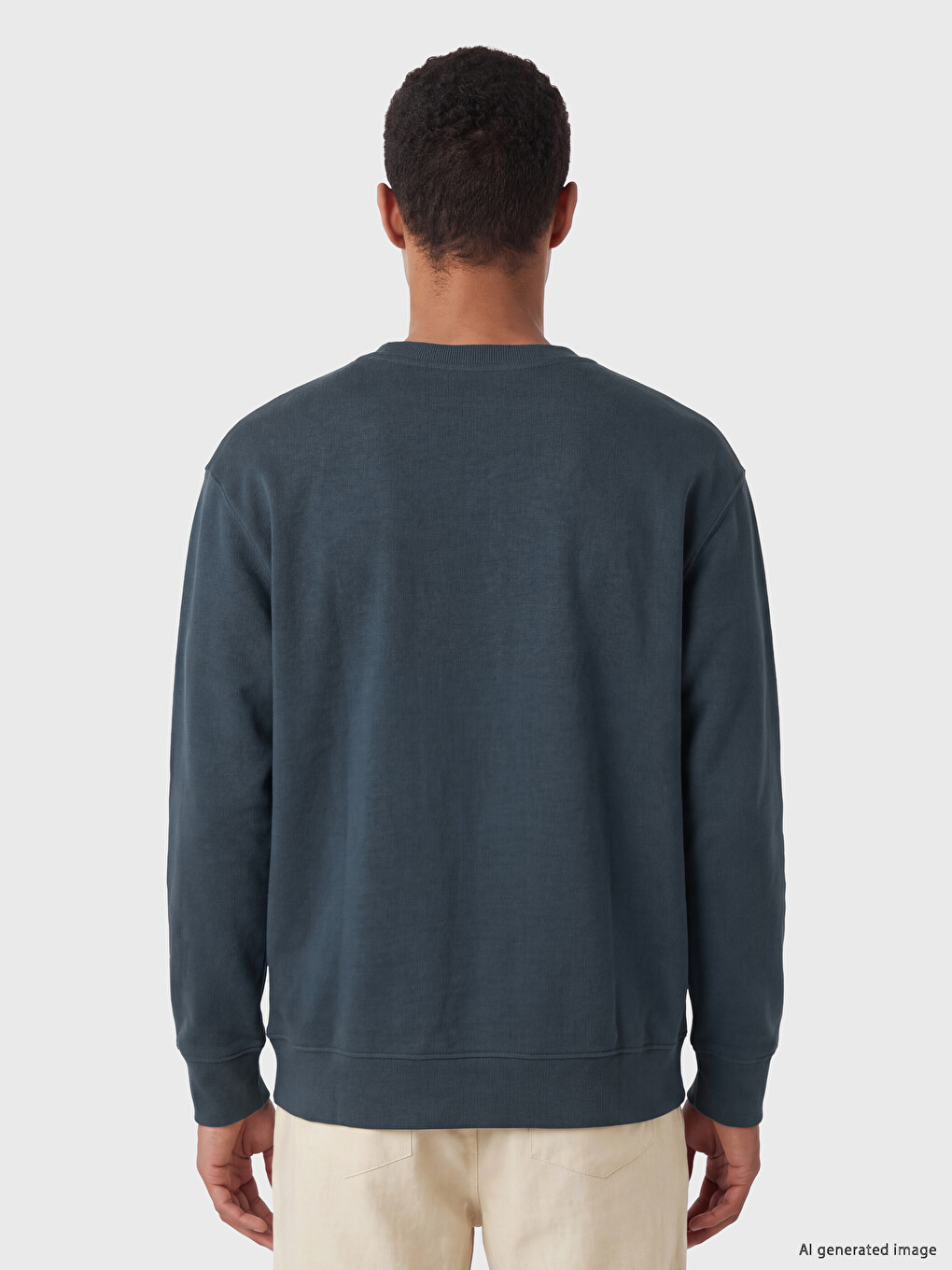 Crew Neck Men's Thick Sweatshirt-3