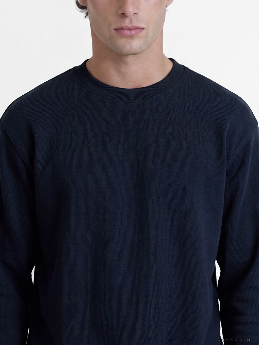 Crew Neck Men's Thick Sweatshirt-2