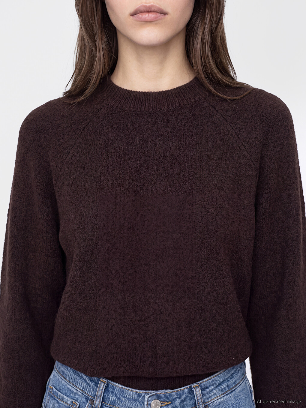 Crew Neck Women's Knitwear Sweater-2