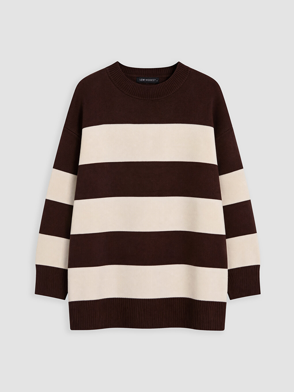 Oversize Striped Women's Knitwear Sweater-4