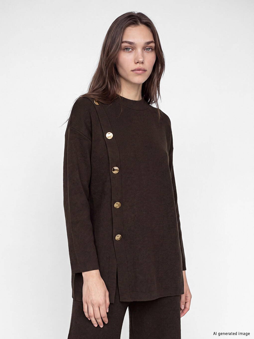Oversize Fit Women's Knitwear Tunic