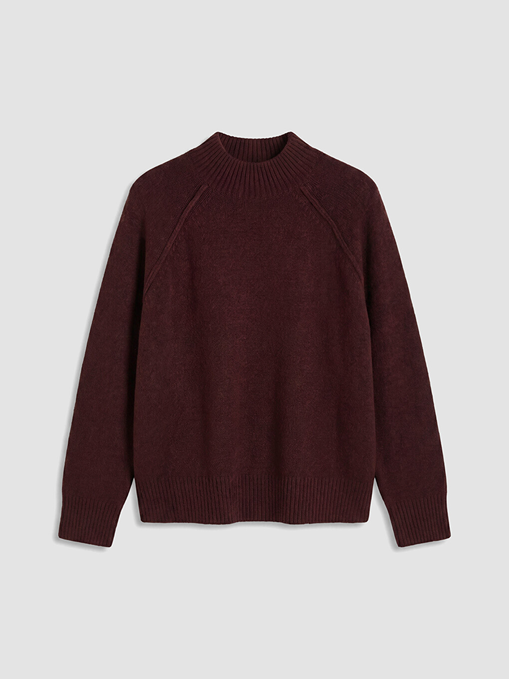 Crew Neck Raglan Sleeved Women's Knitwear Sweater-4