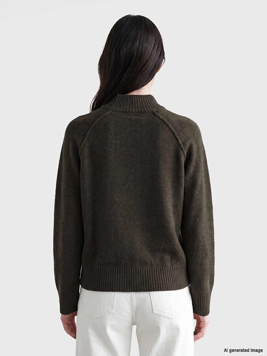 Crew Neck Women's Knitwear Sweater-3