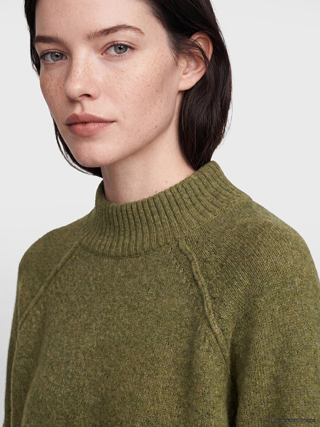 Mock Neck Women's Knitwear Sweater-2