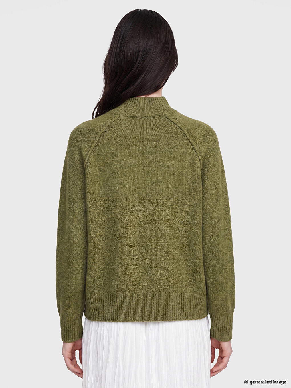 Mock Neck Women's Knitwear Sweater-3