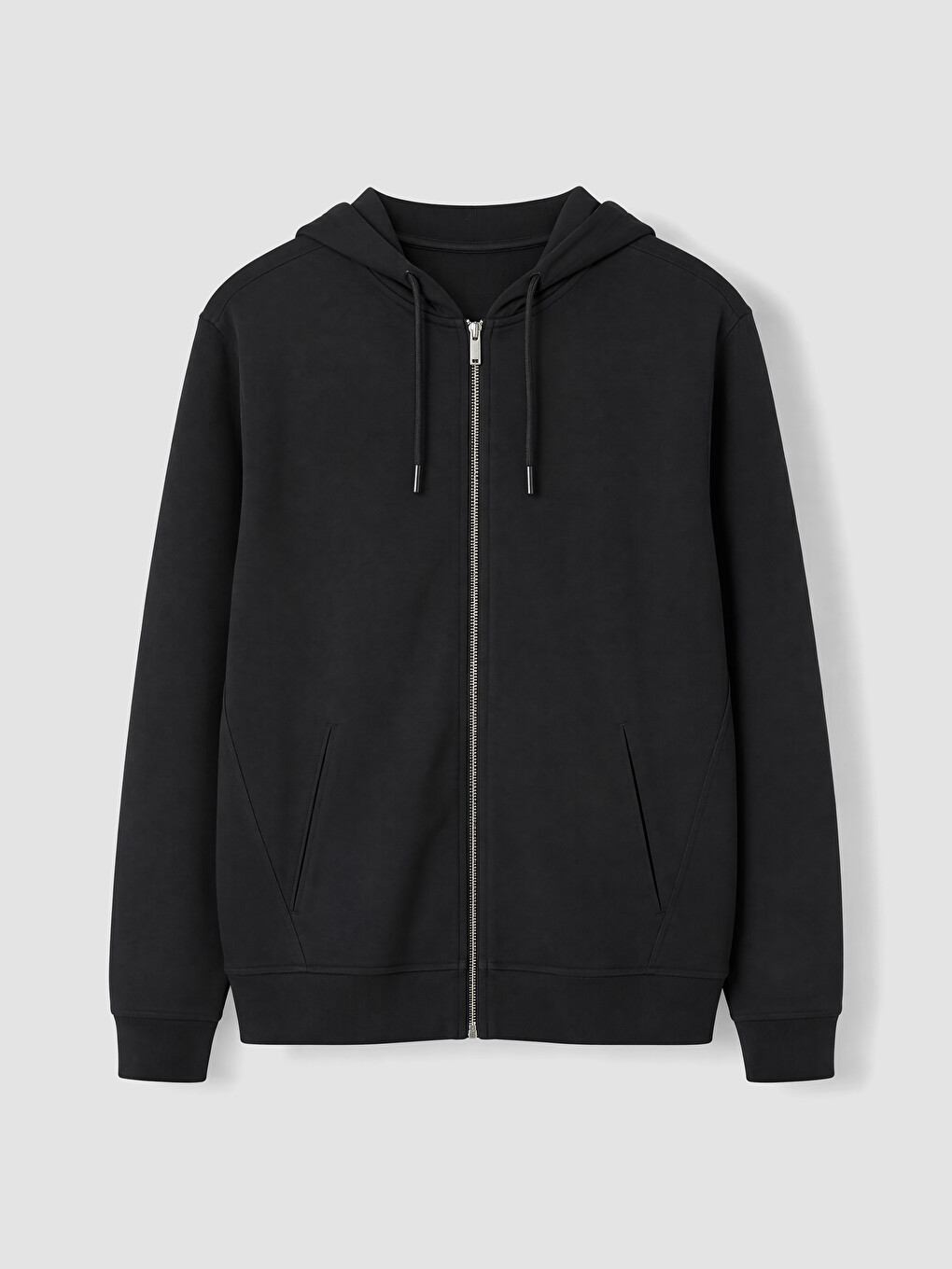 Kapüşonlu Fermuarlı Erkek Sweatshirt