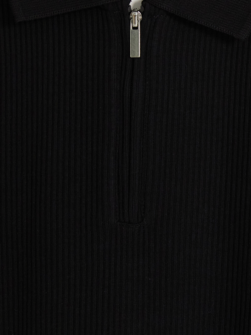 Polo Collar Ribbed Men's T-shirt-4
