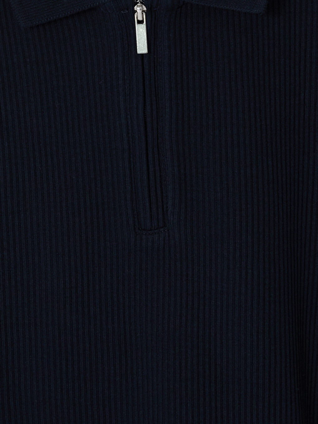 Polo Collar Ribbed Men's T-shirt-5
