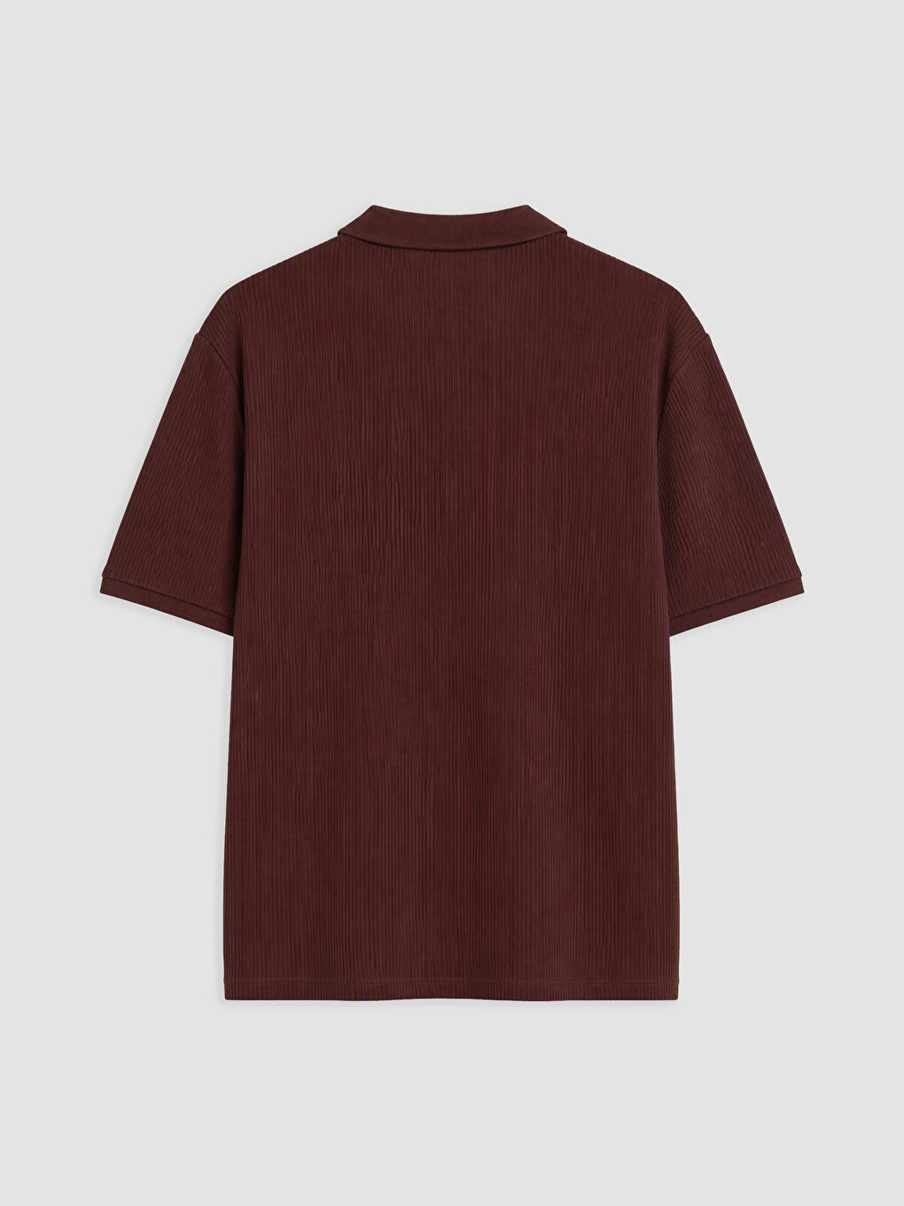 Polo Collar Ribbed Men's T-shirt-5