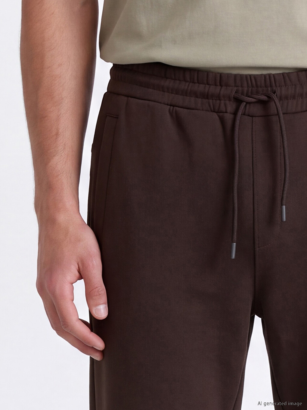 Man Brown Jogger Sweatpants-2