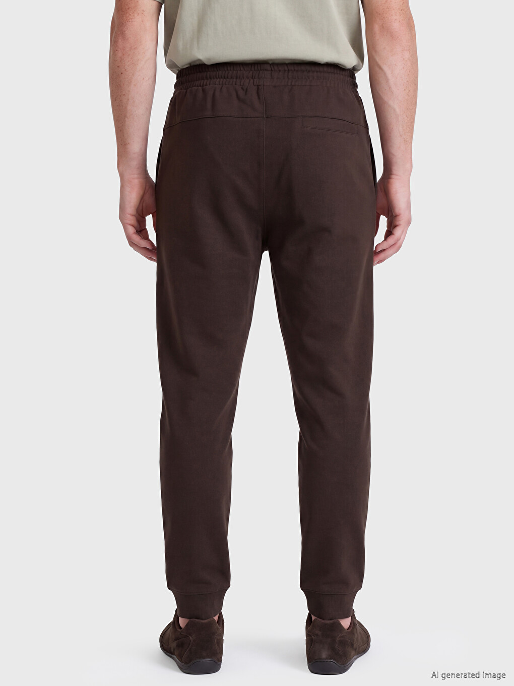 Man Brown Jogger Sweatpants-3