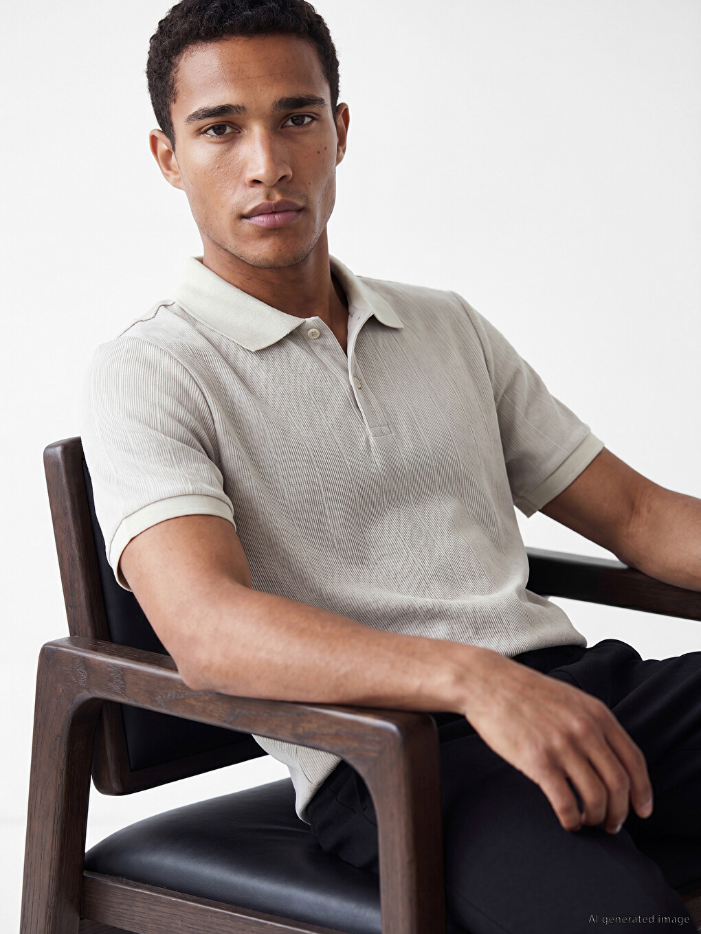 Polo Collar Striped Men's T-shirt
