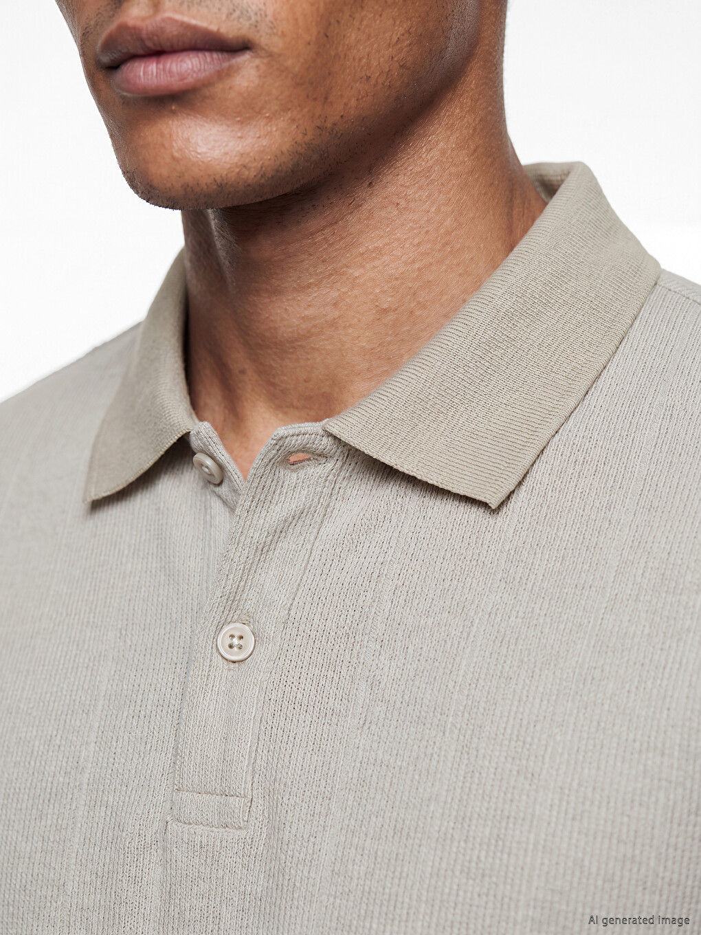 Polo Collar Striped Men's T-shirt-2